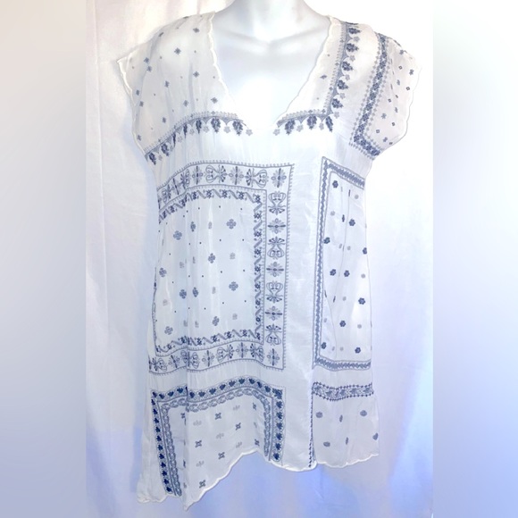 Johnny Was Tops - Johnny Was Oversized Boho Top